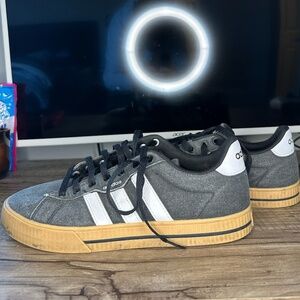 Adidas Daily 3.0 sneakers in a Core Black/Cloud White/Gum colorway with a canvas